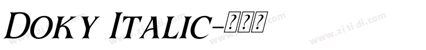Doky Italic字体转换 Doky Italic字体转换
